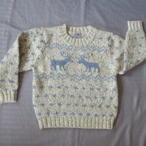 Blue Reindeer Sweater, Size M